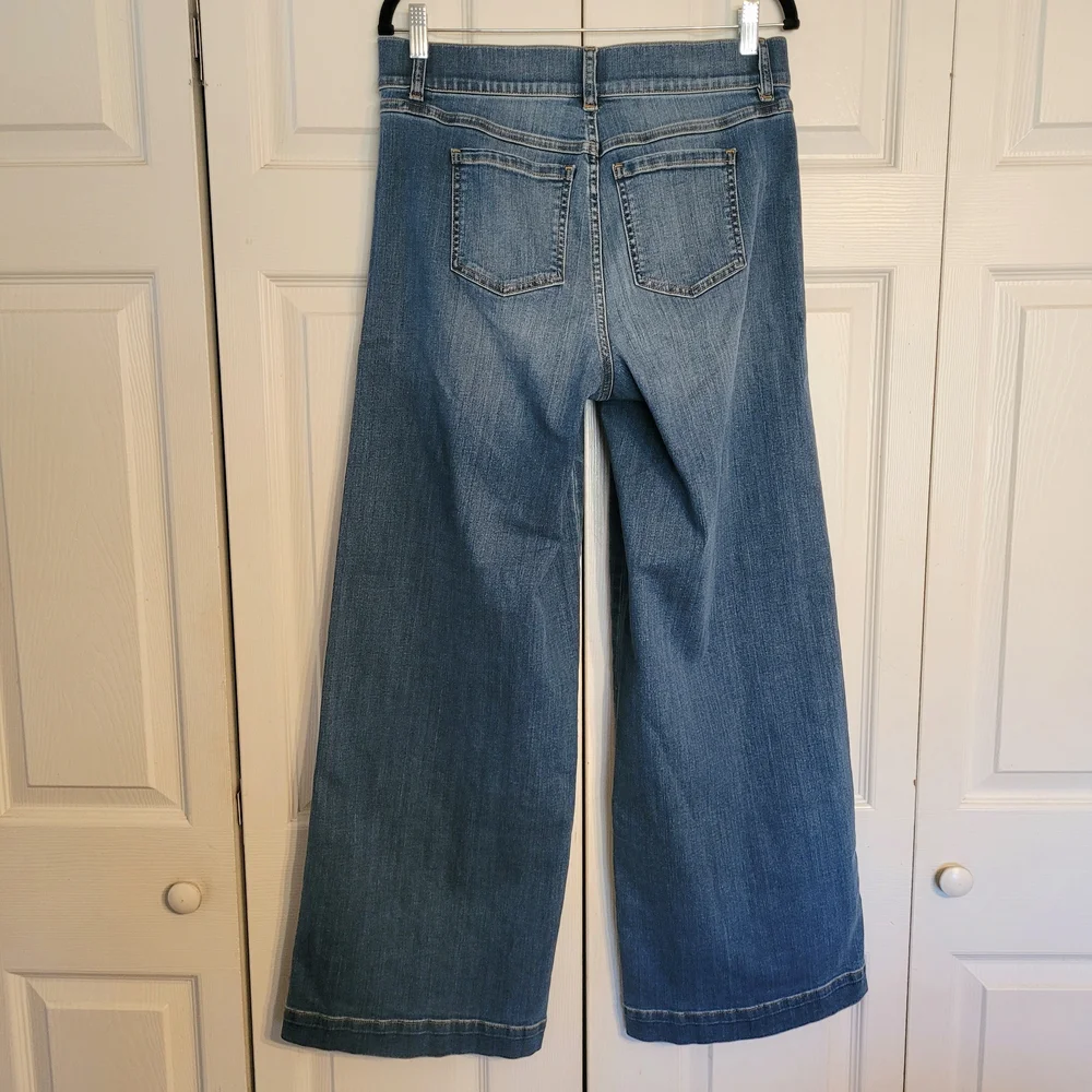SPANX Seamed Front Wide Leg Vintage Indigo Jeans